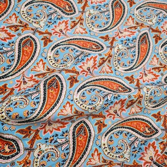 Paisley Print Maxi Dress with Brown Belt 2XL - Picture 2 of 4